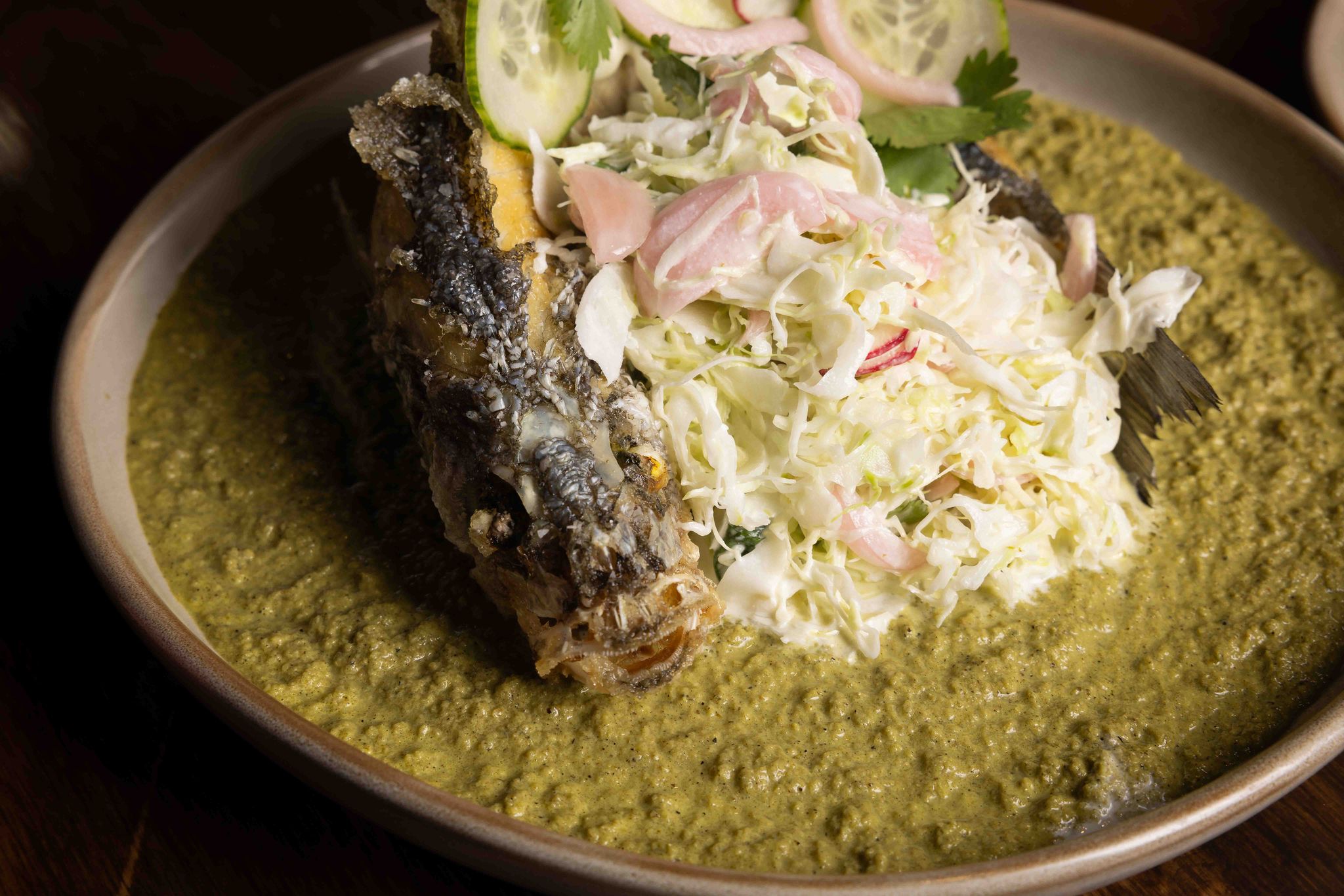 Order these whole fish tacos in Dallas bookstore Half Price Books