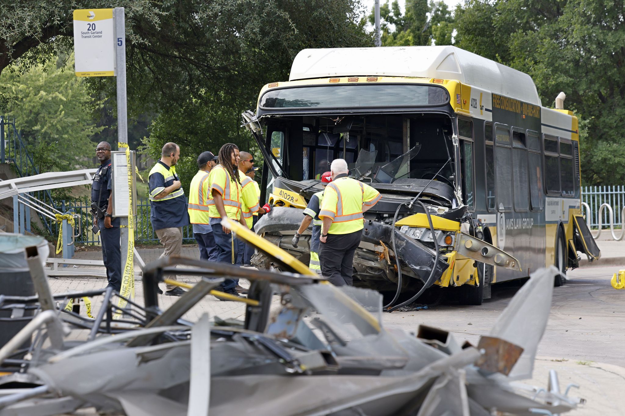 DART bus crashes at White Rock Station, 5 taken to hospital