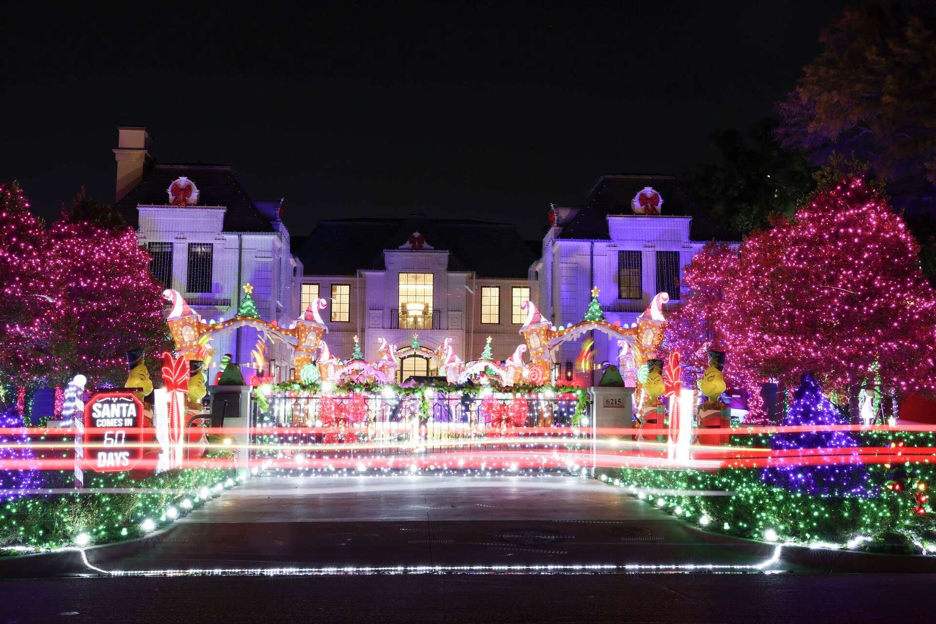 As Christmas lights return to viral Preston Hollow mansion, neighbors ...