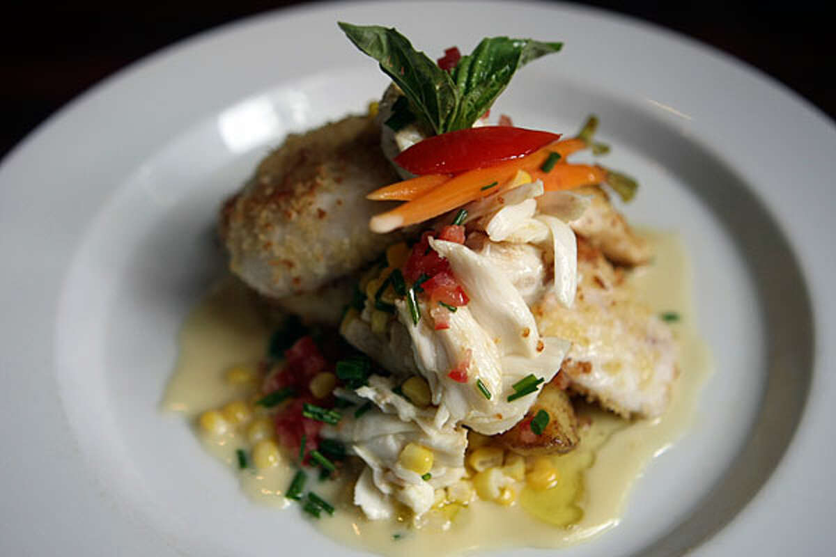 One of the daily specials at The Grill at Leon Springs is a panko-crusted talapia with crab meat topping.