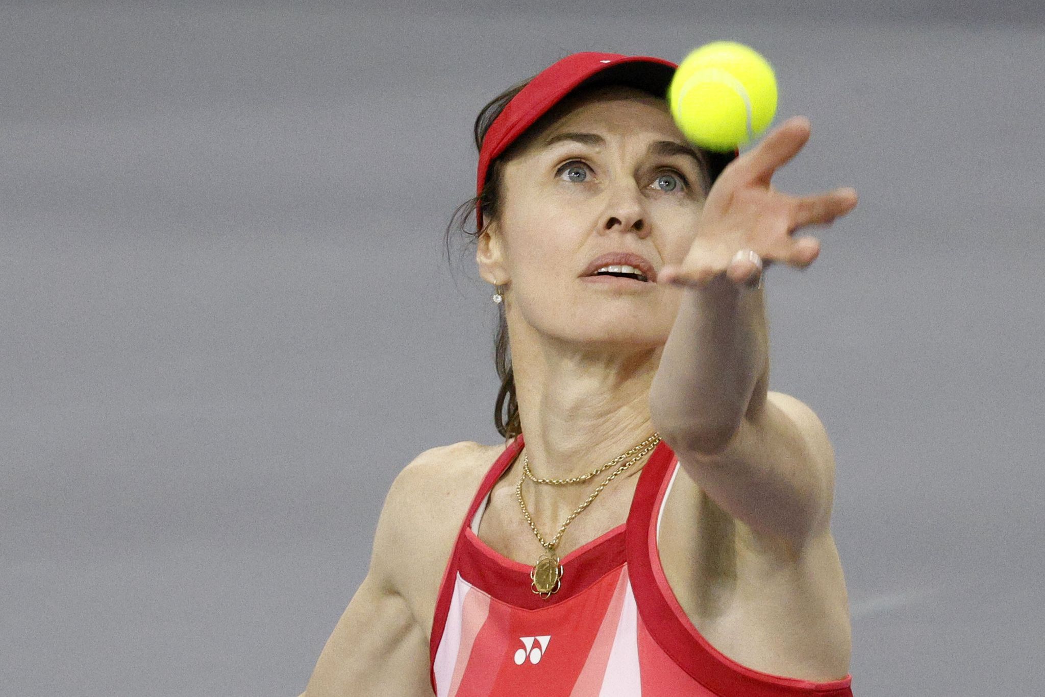 Tennis greats Martina Hingis and Kim Clijsters play at The Star