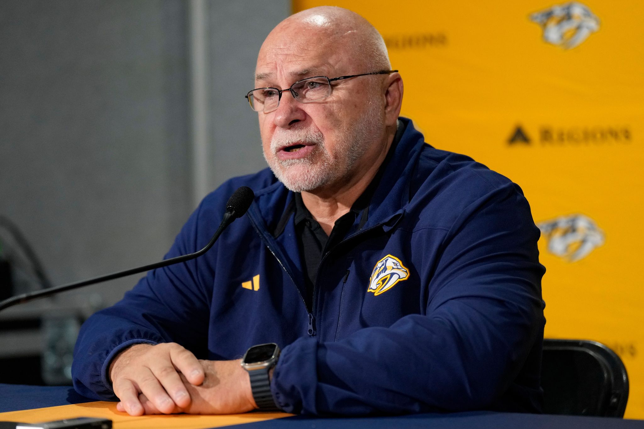 Barry Trotz is retiring as Predators GM once a successor is found, AP source says