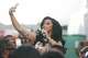Cardi B takes a selfie with fans on Sept. 23, 2025. Super Bowl LX week is expected to fill San Francisco and the Bay Area with A-list stars.