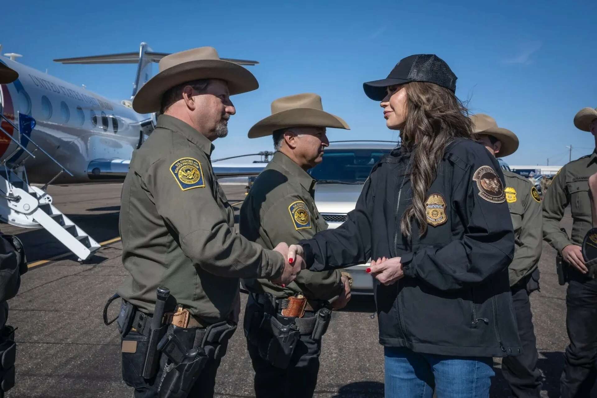 Homeland Security Secretary Kristi Noem visits Texas border