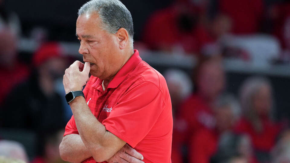 Houston head coach Kelvin Sampson is seen during the second half of an NCAA college basketball game in Houston, Wednesday, Feb. 4, 2026.
