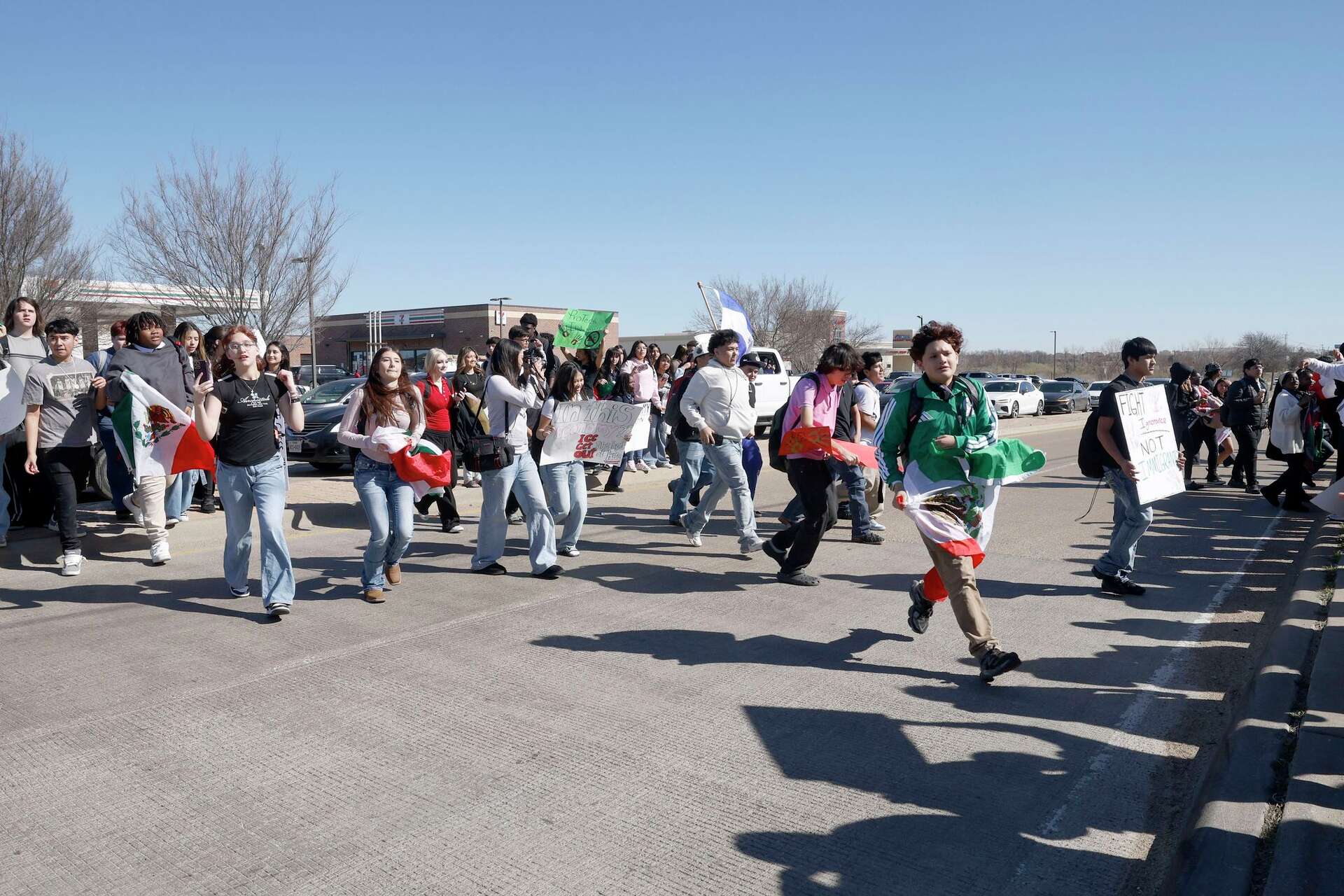 Forney students stage walkout to protest ICE crackdown