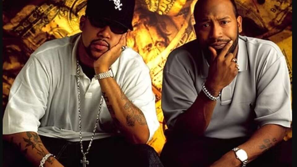 Shown in this photo is Chad 'Pimp C' Butler and Bernard 'Bun B' Freeman of UGK. 