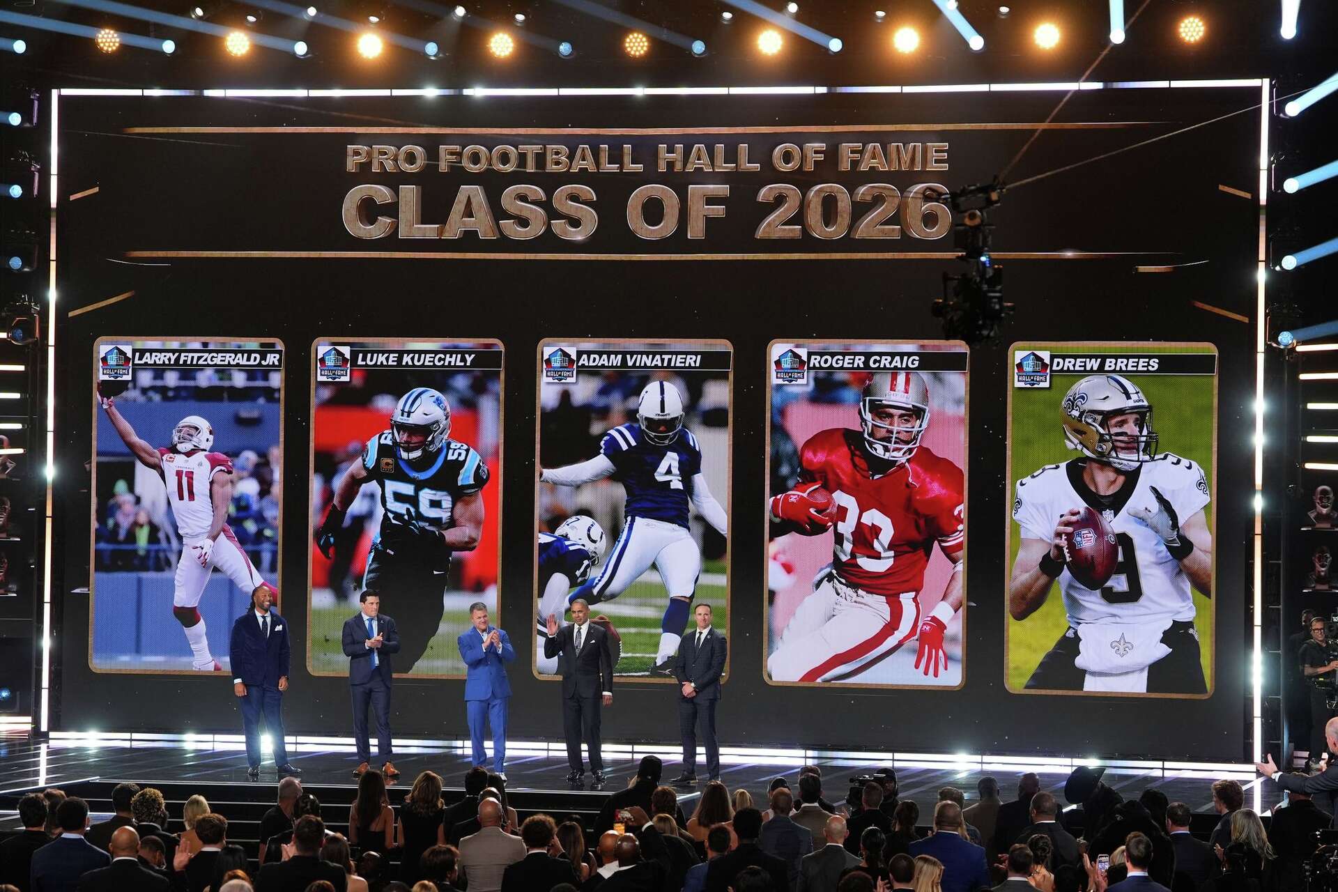 Pro Football Hall of Fame Class of 2026 announcement stage