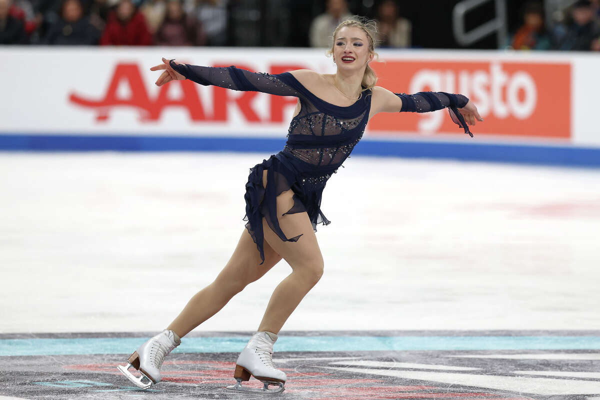  Amber Glenn competes in the Women's Free Skating during the 2026 United States Figure Skating Championships at Enterprise Center on January 09, 2026 in St Louis, Missouri. 