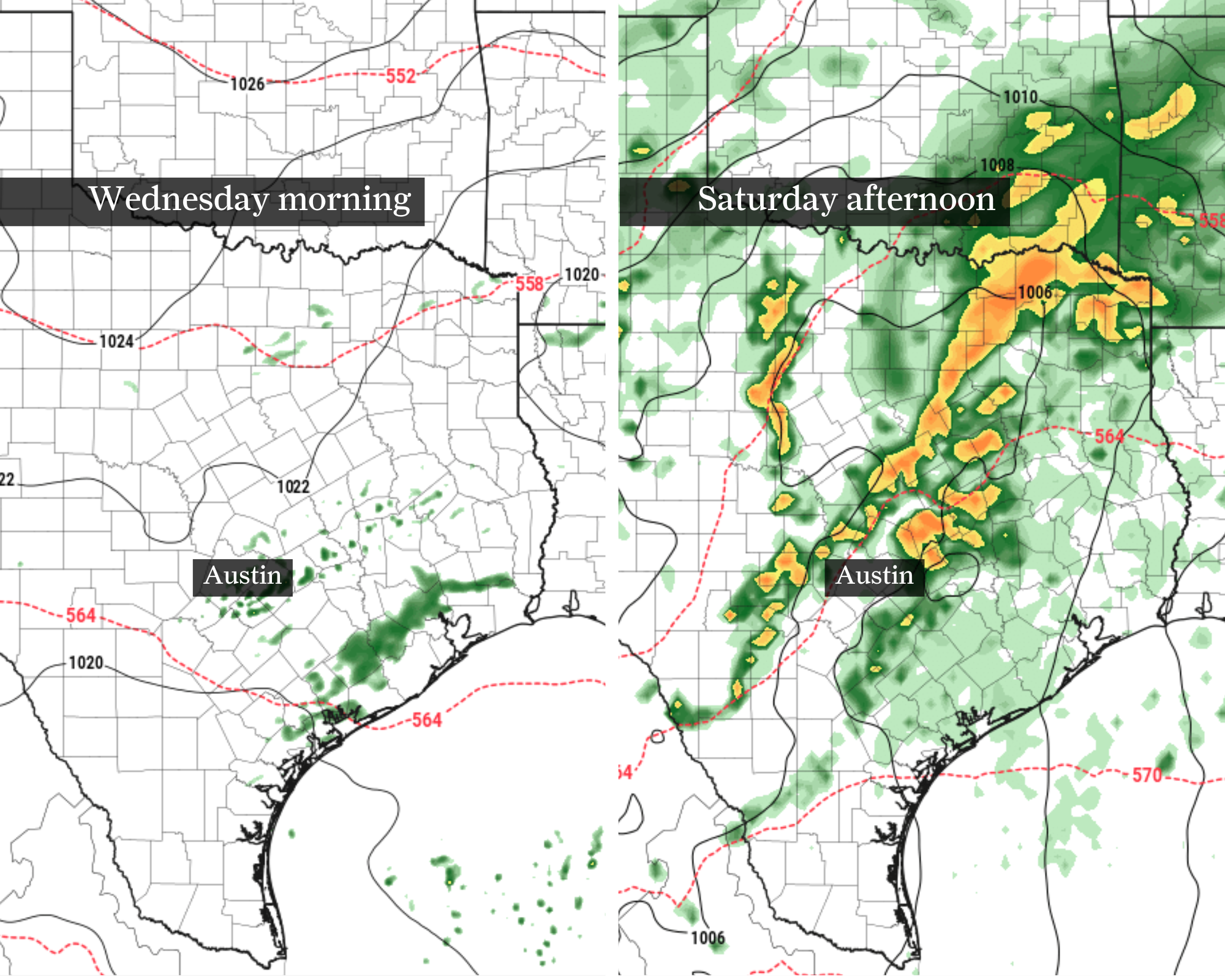 Austin mostly dry Wednesday but beware of Valentine's Day weekend weather