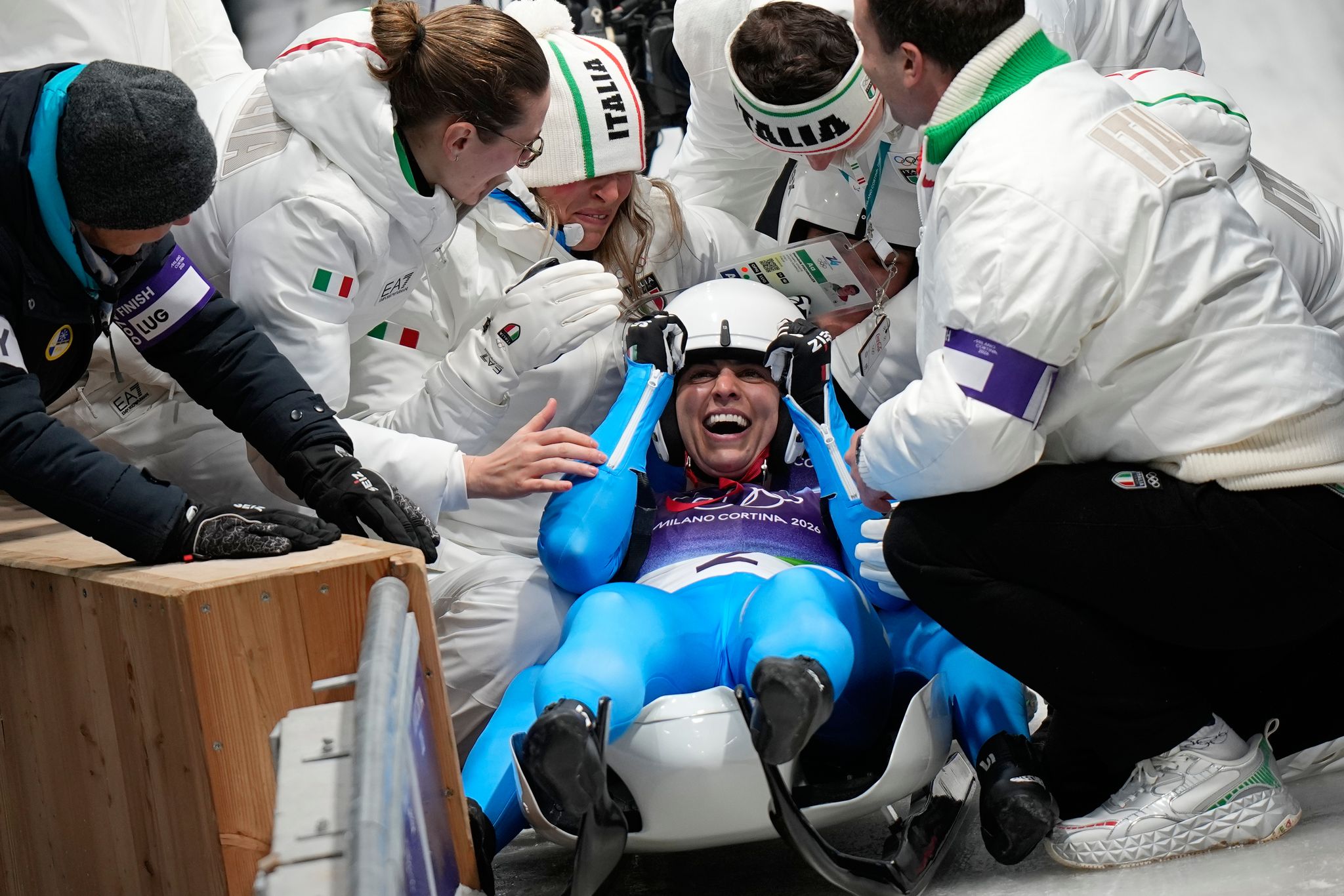 Voetter and Oberhofer give Italy a home-ice win in Olympic women's ...
