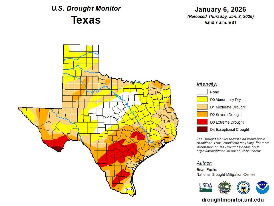 Drought increasing across Texas after lack of rain