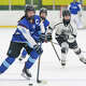East Catholic's Deirdre McKiernan (2) controls the puck during their game against Amity at Astorino Rink in Hamden Saturday, January 25, 2026.