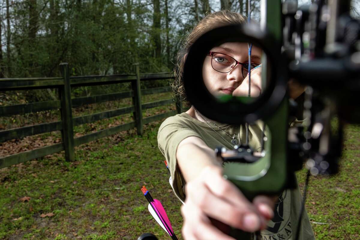 The 2025 R100 Conroe event will take place April 11-13 at Owen Park which is operated by the city. The event marks the return to the sport for Terry Ragsdale who is regarded as the greatest of all time in archery. Pictured is Grace Coffey.?