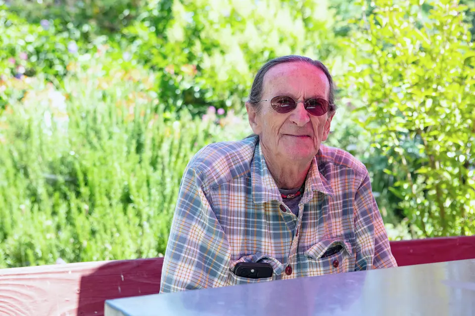 Fratis, 81, pictured near his home in Santa Cruz. He first started growing cannabis secretly in 1969 and worked with iconic cannabis strains long before legalization.