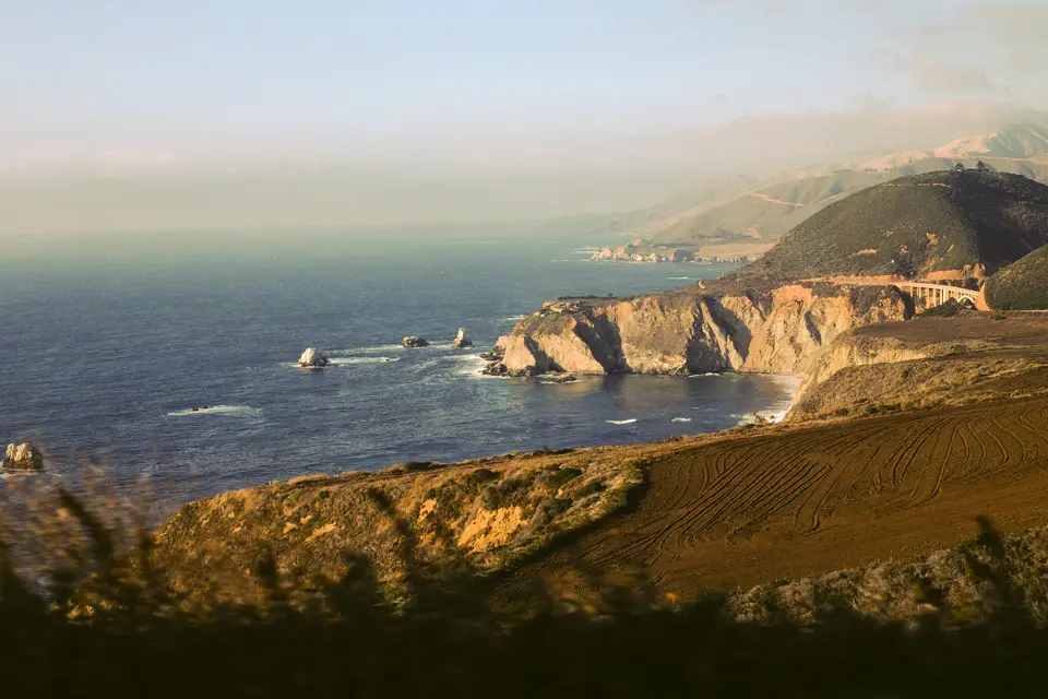 The Big Sur coastline with the Bixby Bridge pictured in the 1970s.