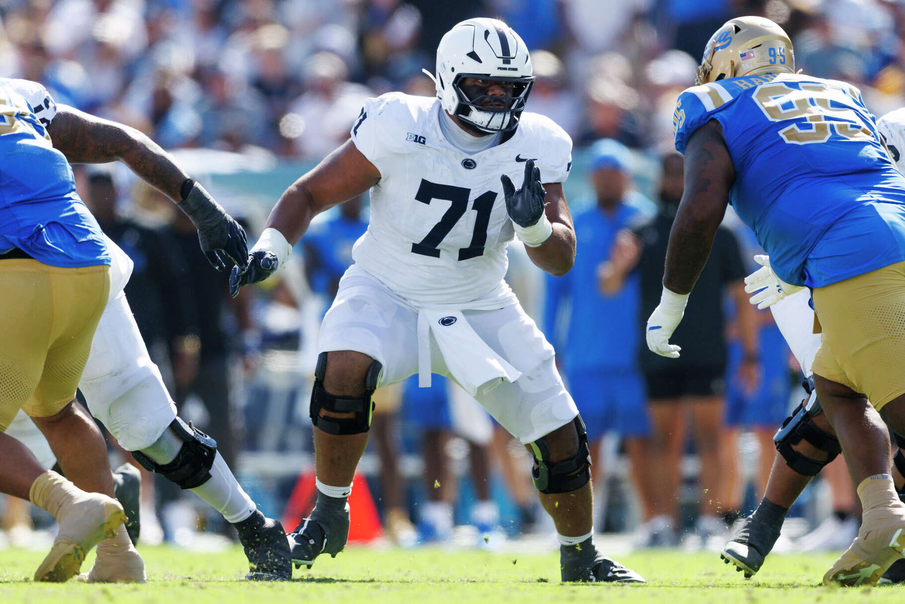 Penn State guard Olaivavega Ioane is considered one of top offensive linemen in the 2026 NFL draft.