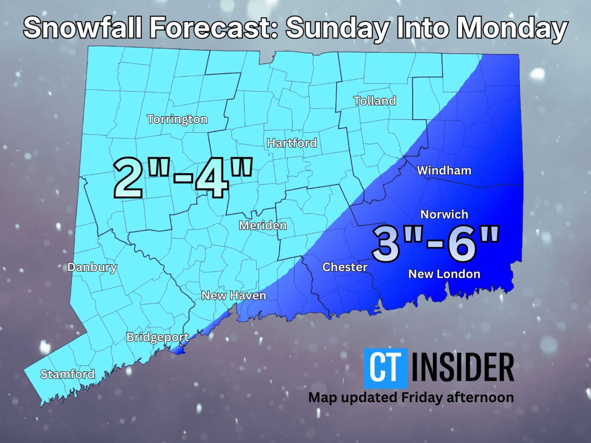 Tracking the rising snow forecast in CT as powerful storm shifts north
