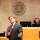 Defense attorney Toby Shook delivers his closing arguments to the jury in the punishment phase of Robert Moses murder case in the 219th District Court at the Collin County Courthouse in McKinney, Texas, Thursday, November 3, 2016. Earlier Moses was found guilty in killing his ex-wife Anna Moses. (Tom Fox/The Dallas Morning News)