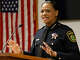 Dallas County's Interim Sheriff Marian Brown speaks to sheriff officers after she was sworn at midnight in the Central Jury Room at the Frank Crowley Courthouse on Jan. 01, 2018.