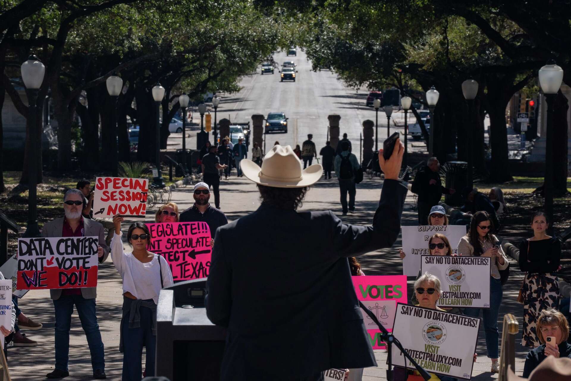 Rural residents rally against data centers at Texas State Capitol