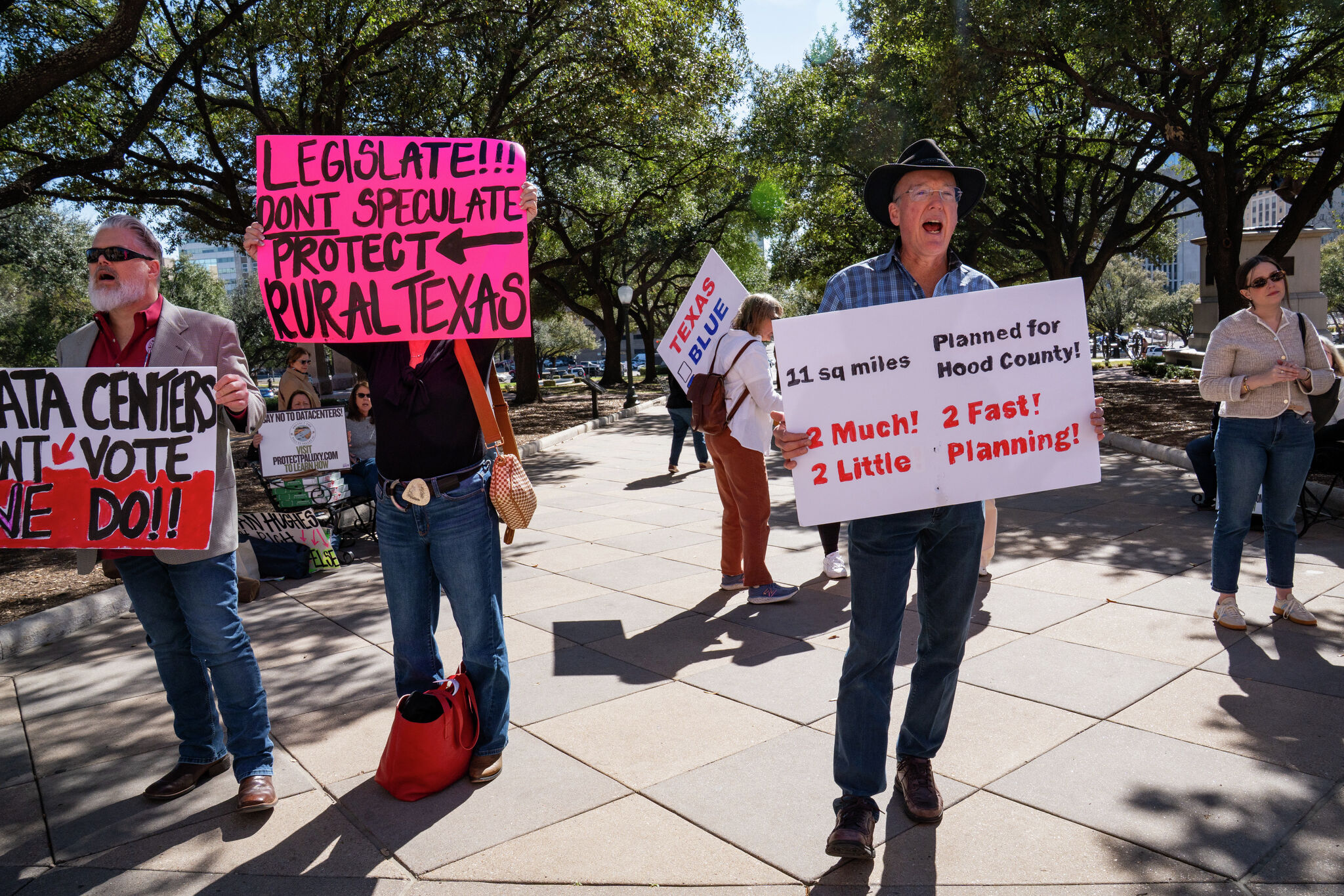 Rural residents rally against data centers at Texas State Capitol