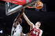 Pharrel Payne (21) of Texas A&M dunks against Zvonimir Ivisic (44) of Arkansas during the first half at Reed Arena February 15, 2025 in College Station. (Photo by Alex Slitz/Getty Images)