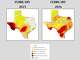 Drought conditions across Central Texas remain largely unchanged compared to last year, while areas such as West Texas have experienced significant improvement.
