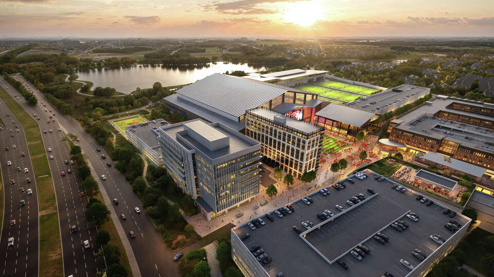 Renderings of the Houston Texans new facility to be built in the Bridgeland area of northwest Harris County.