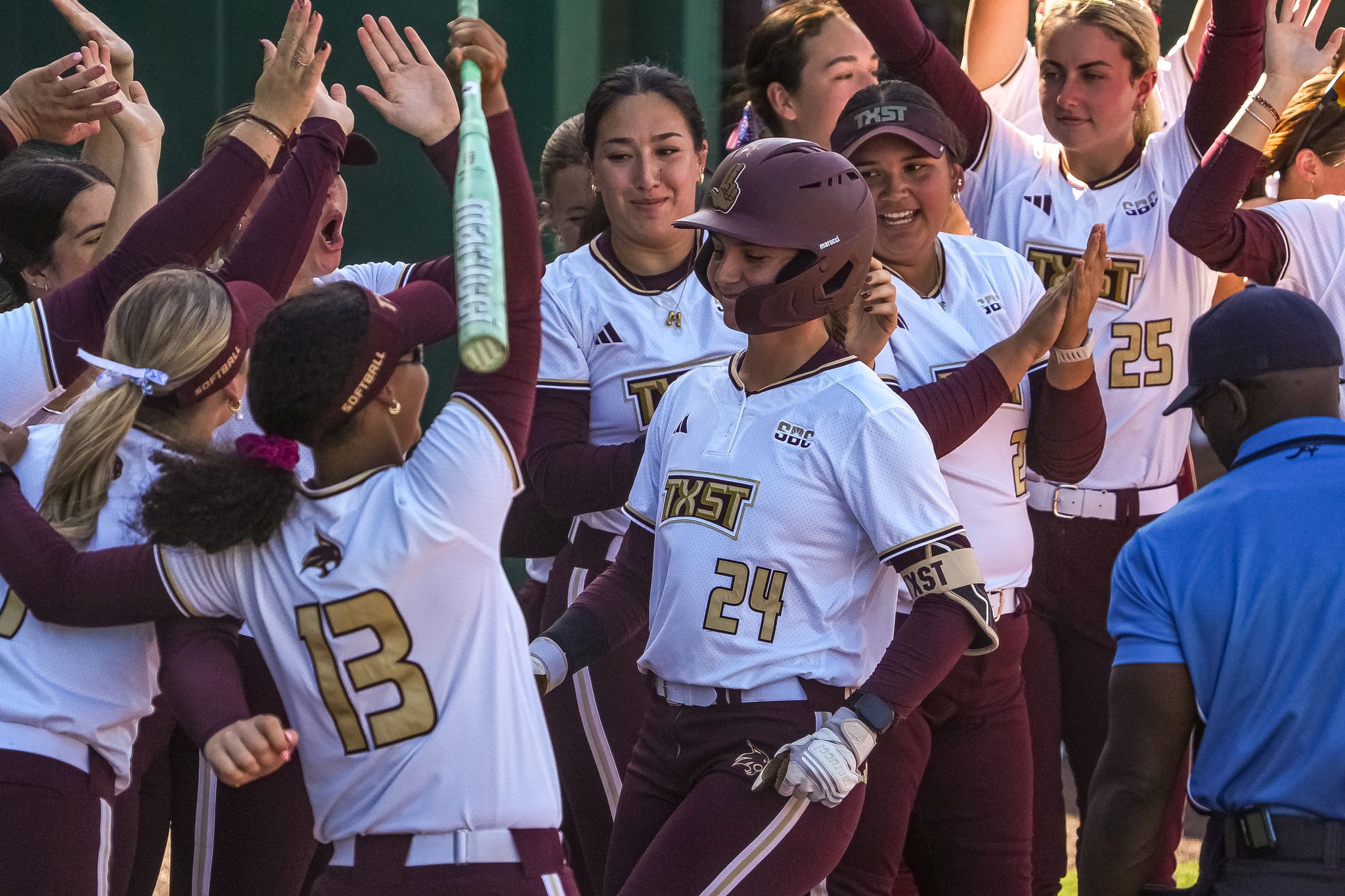 Emma Strood dazzles for Texas State softball in series win over SLU