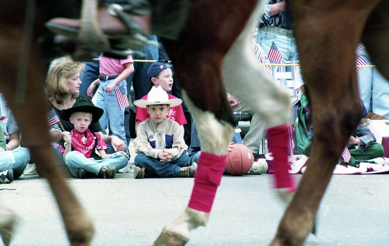 Houston Livestock Show and Rodeo Parade in downtown, Feb. 10, 1996.