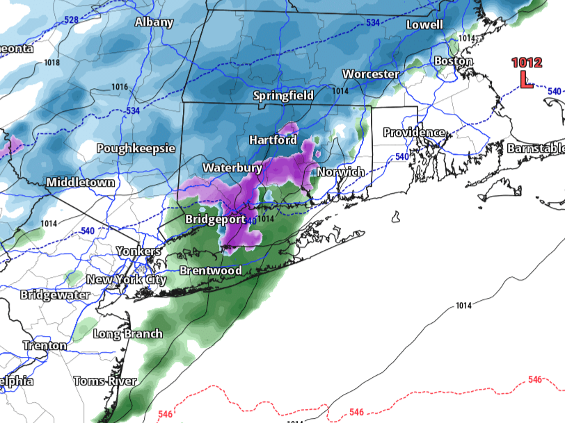 Cold front set to bring snow and cold to CT on Sunday
