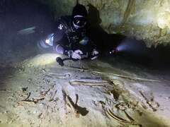 A prehistoric skeleton found deep in a flooded Mexican cave was likely ...