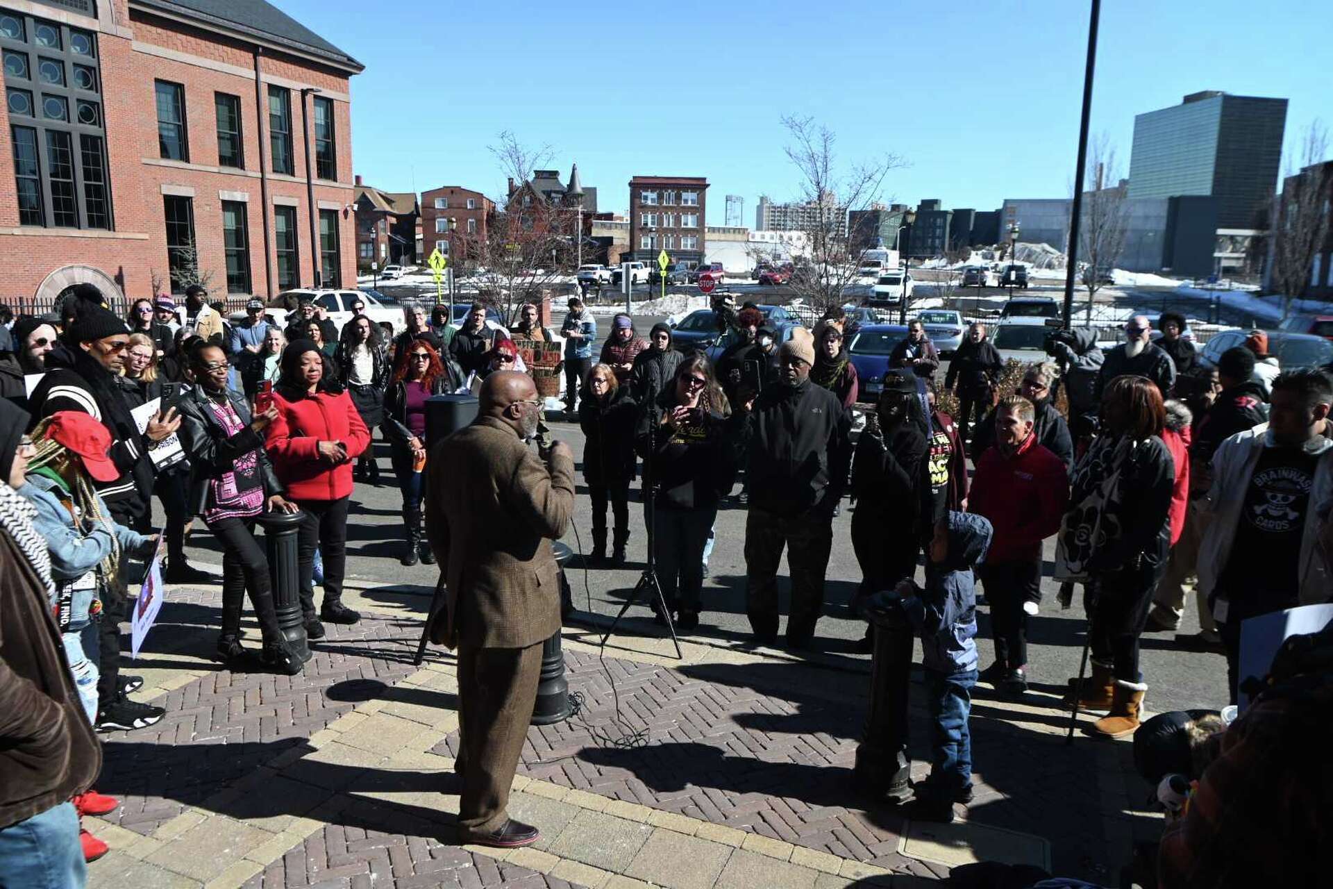 Hartford rally demands change after 2 police shootings