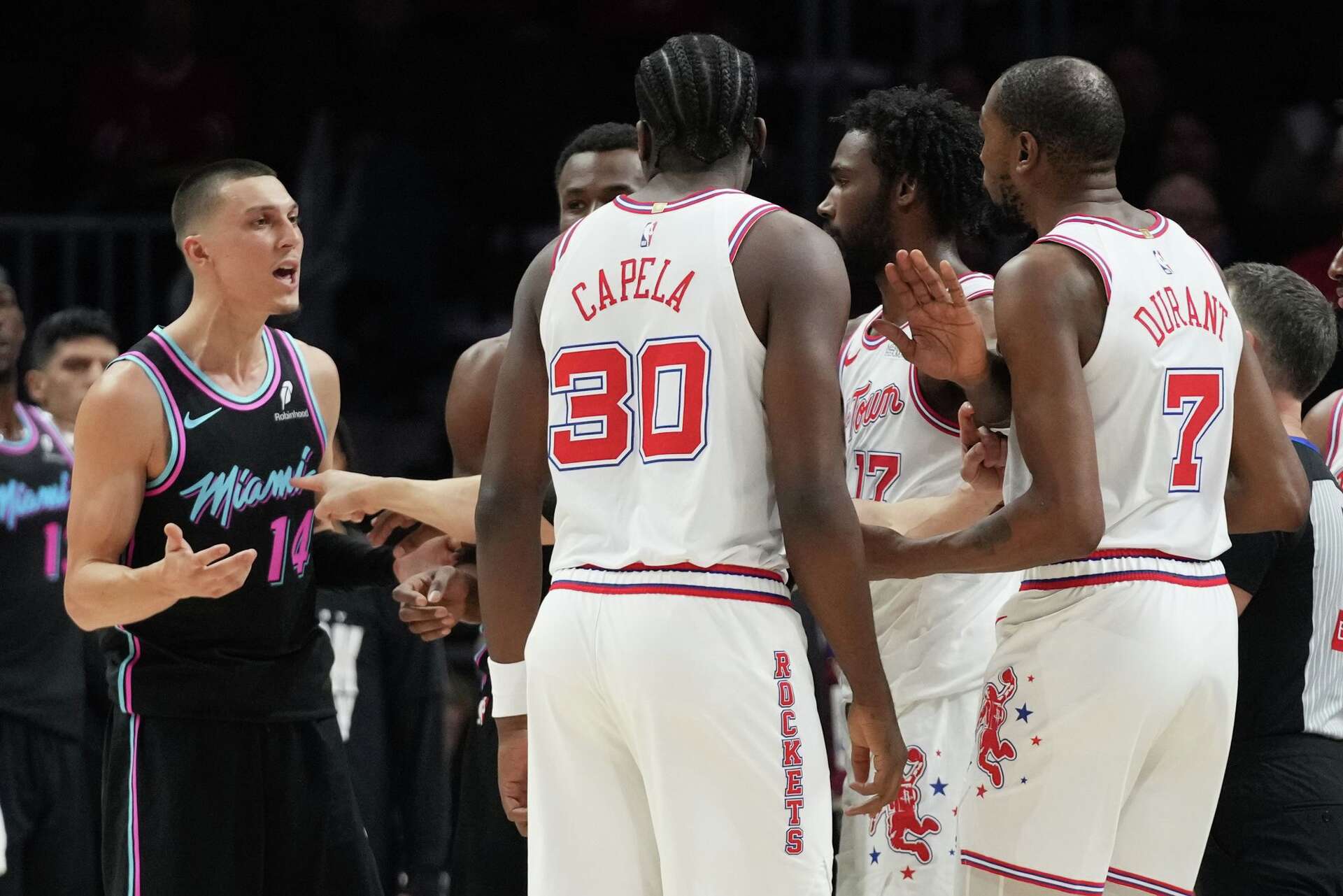 Adebayo scores 24, Larsson adds 20 and Heat hold off Rockets, 115-105