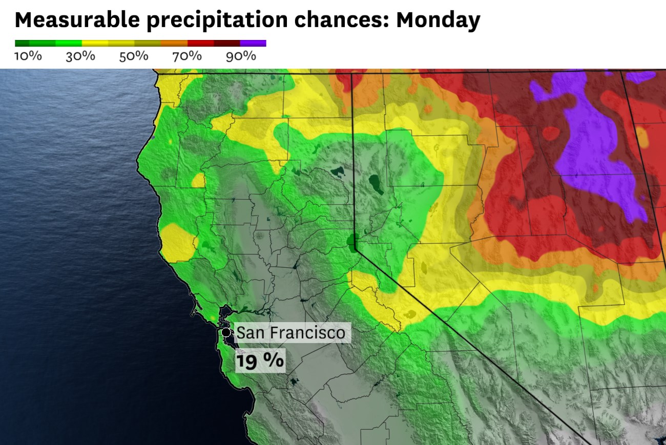 Bay Area forecast: Expect light rain, gusty winds, warmup