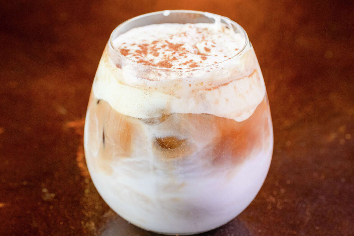 A banana bread latte from Wah Coffee.