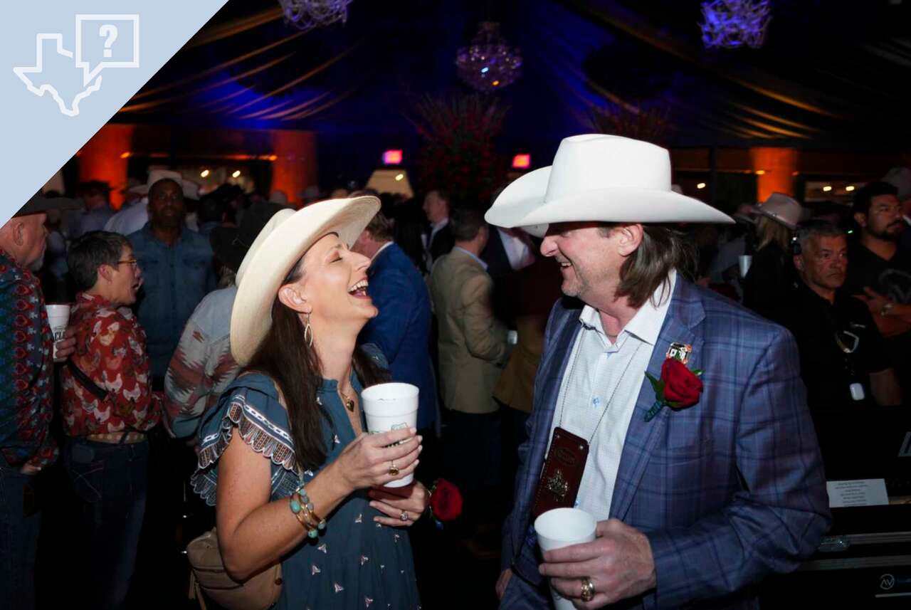 The scene inside the Cotton 'Q Club tent during the 2025 World's Championship Bar-B-Que Contest at the Houston Livestock Show & Rodeo.