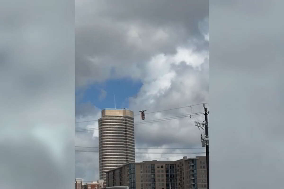 Video: Drone carrying campaign poster causes chaos at Houston polling location