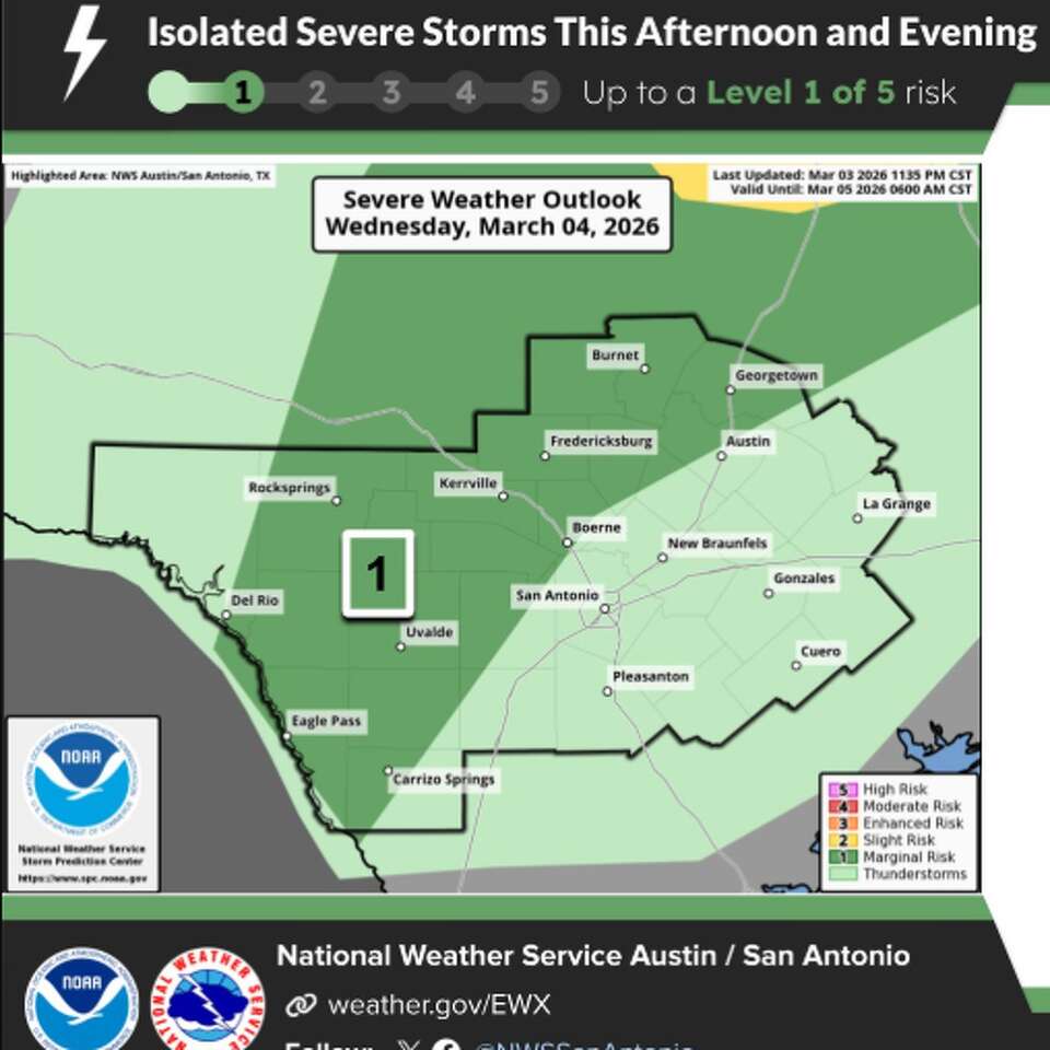 Severe weather with hail could hit San Antonio. Here's when.