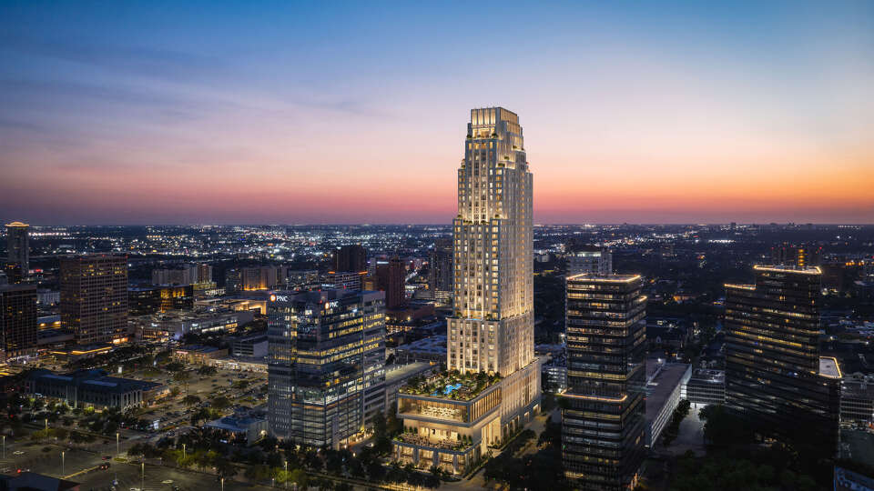 A rendering of the Ritz-Carlton Residences, Houston which will soar 605 feet above the Uptown skyline. 