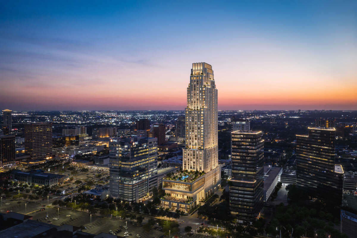 A rendering of the Ritz-Carlton Residences, Houston which will soar 605 feet above the Uptown skyline. 