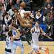 Milwaukee Bucks forward Giannis Antetokounmpo (34) drives to the basket as Dallas Mavericks forward Maximilian Kleber (42), forward Dorian Finney-Smith (10) and forward Luka Doncic (77) defend during the first half of an NBA basketball game at American Airlines Center on Friday, Feb. 8, 2019, in Dallas. (Smiley N. Pool/The Dallas Morning News)