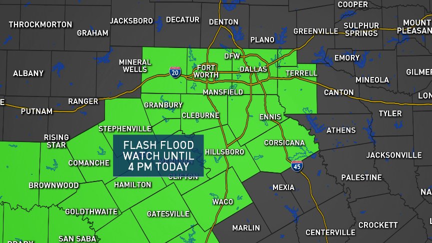 NBC5 Forecast: Flash Flood Watch Continues