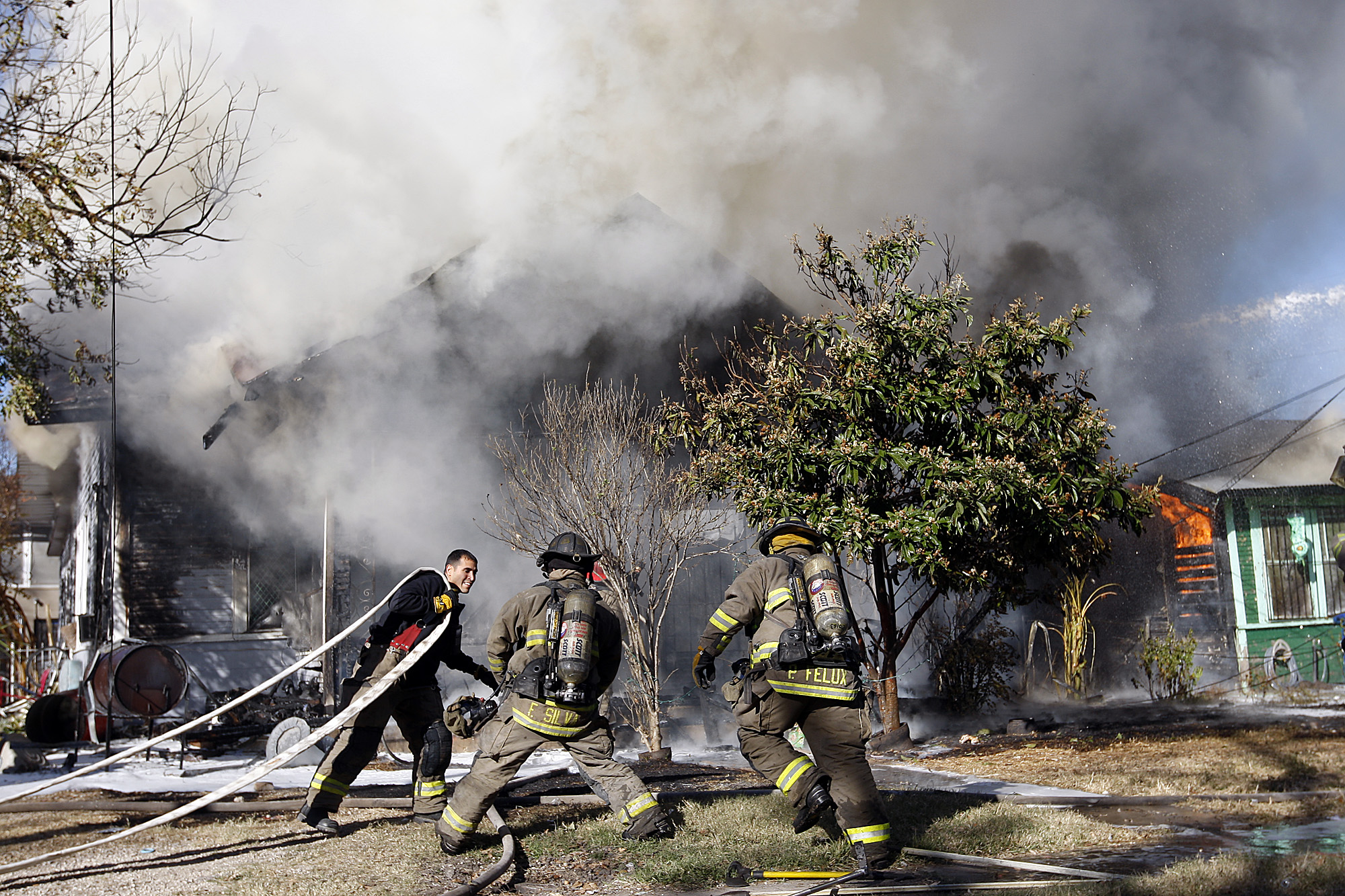 Two-alarm fire leaves at least 10 homeless