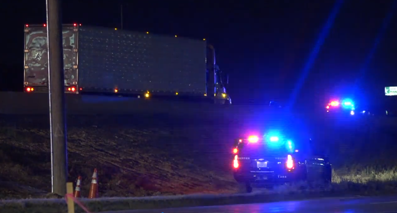 Pedestrian killed by 18-wheeler on I-35E in Denton