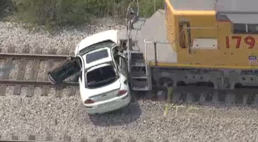 Woman airlifted to hospital after train hits car in Fort Worth