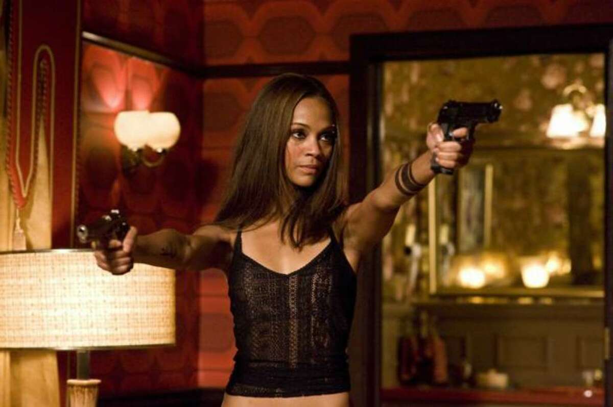 Zoe Saldana stars as Aisha in "The Losers," opening in April.