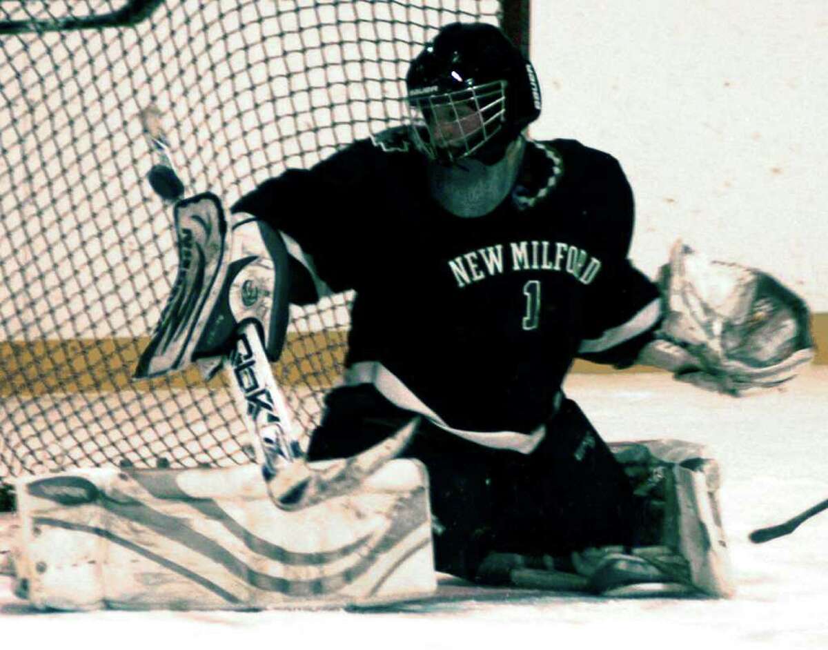 SPECTRUM/New Milford High School ice hockey goaltender Matt DePalma, Dec. 9, 2010 at South Kent School