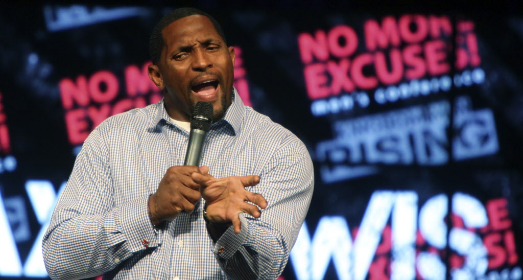 Ray Lewis Interview Photos: Former NFL star Ray Lewis challenges men to be active in ...
